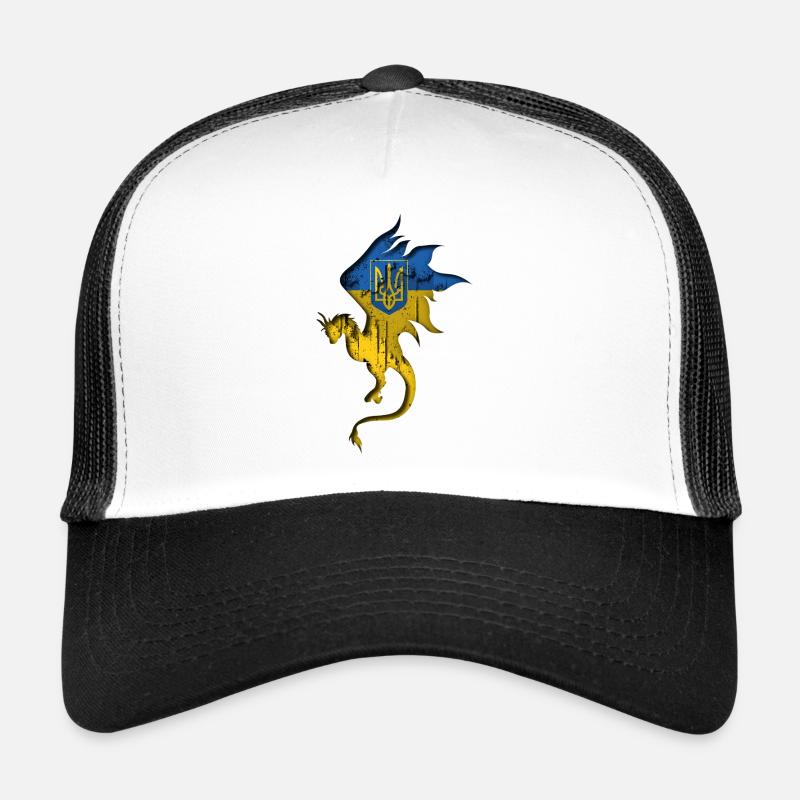 Drapeau de l’Ukraine - Ukraine - Silhouette de dragon Casquette trucker 