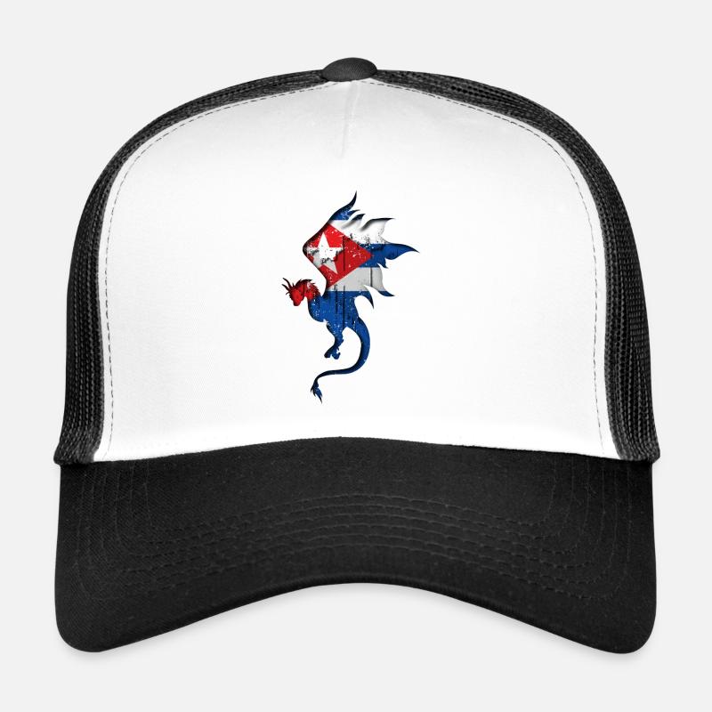 Drapeau de Cuba - Cuba - Silhouette de dragon Casquette trucker 