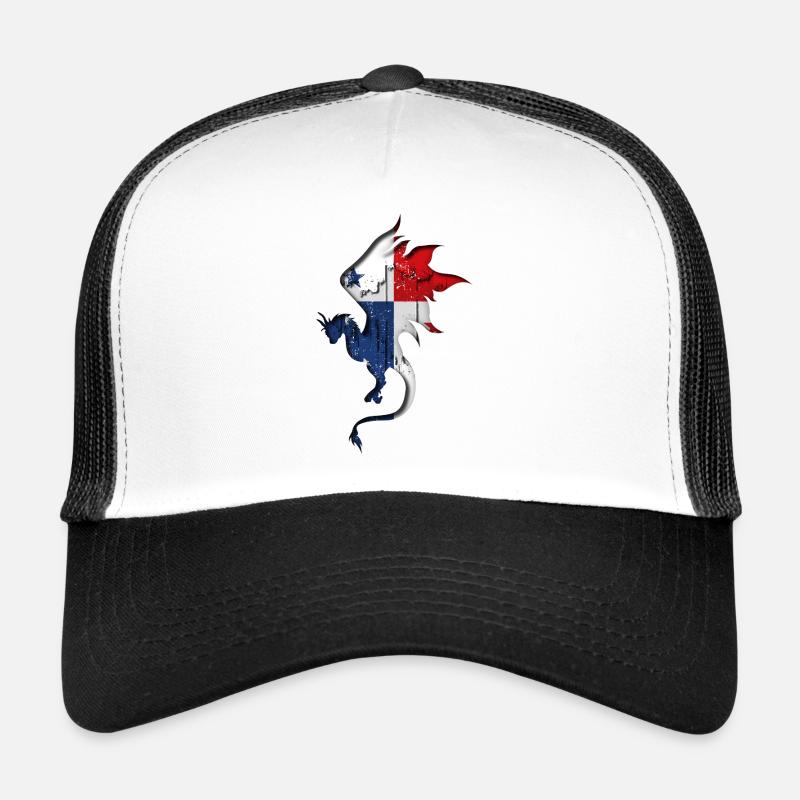 Drapeau du Panama - Silhouette de dragon Casquette trucker 