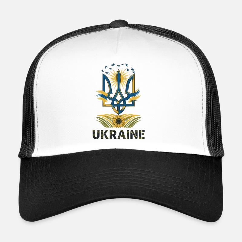 Trident symbolique avec soleil et oiseaux Casquette trucker 
