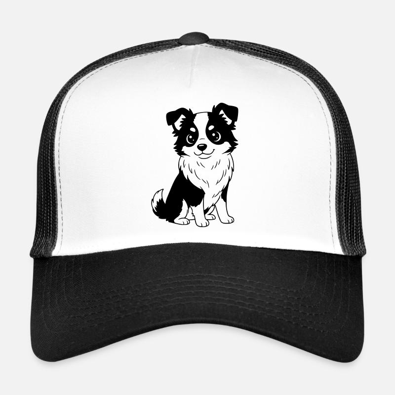 Australian Shepherd - Aussi - schwarzweiß Trucker Cap