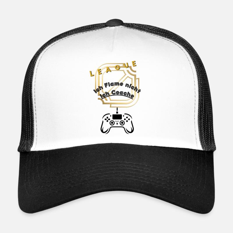 I don't flame, I coach - Trucker Cap - white/black