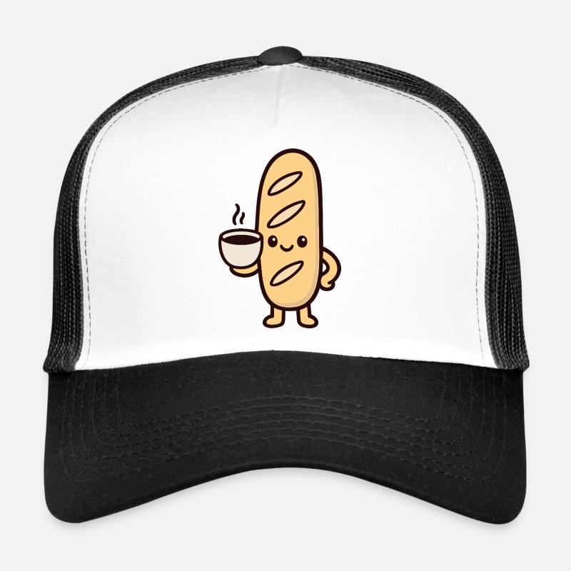 Baguette Café Mascotte Casquette trucker 