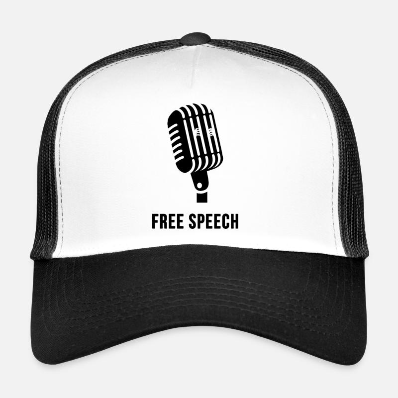 Liberté d'expression - Casquette trucker  - blanc/noir