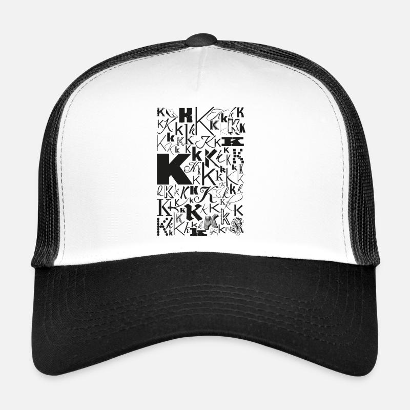Typo K - Conception de lettres pour les amateurs de polices de caractères Casquette trucker 