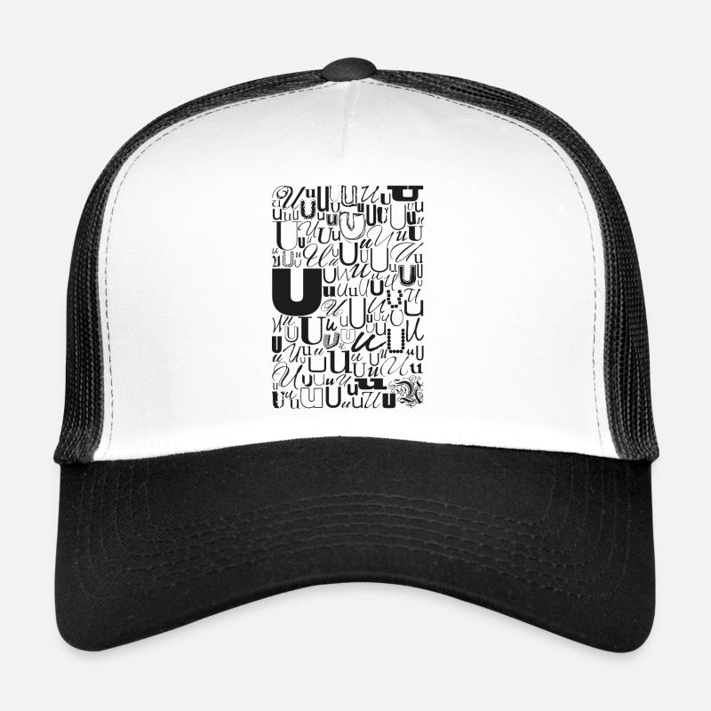 Typo U – Letter Design for Font Lovers Trucker Cap