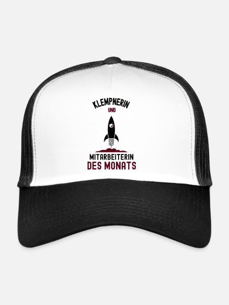 Employee of the Month Plumber - Trucker Cap - white/black - Front