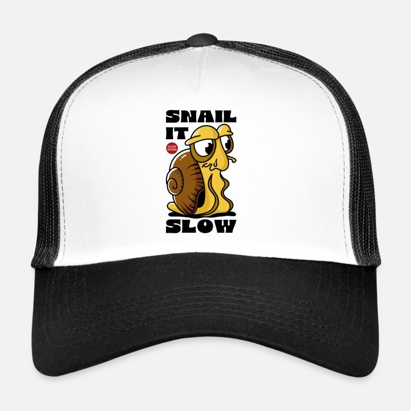Cartoon Snail - Snail It Slow Trucker Cap