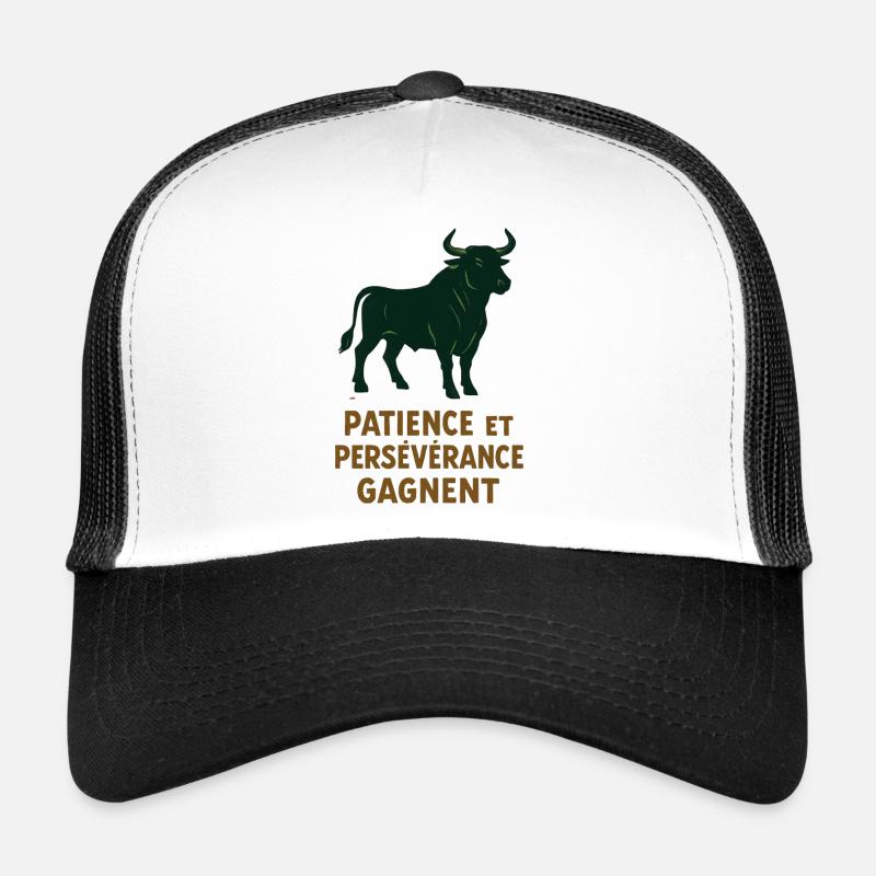 Sternzeichen Stier - Astrologie - Trucker Cap - Weiß/Schwarz