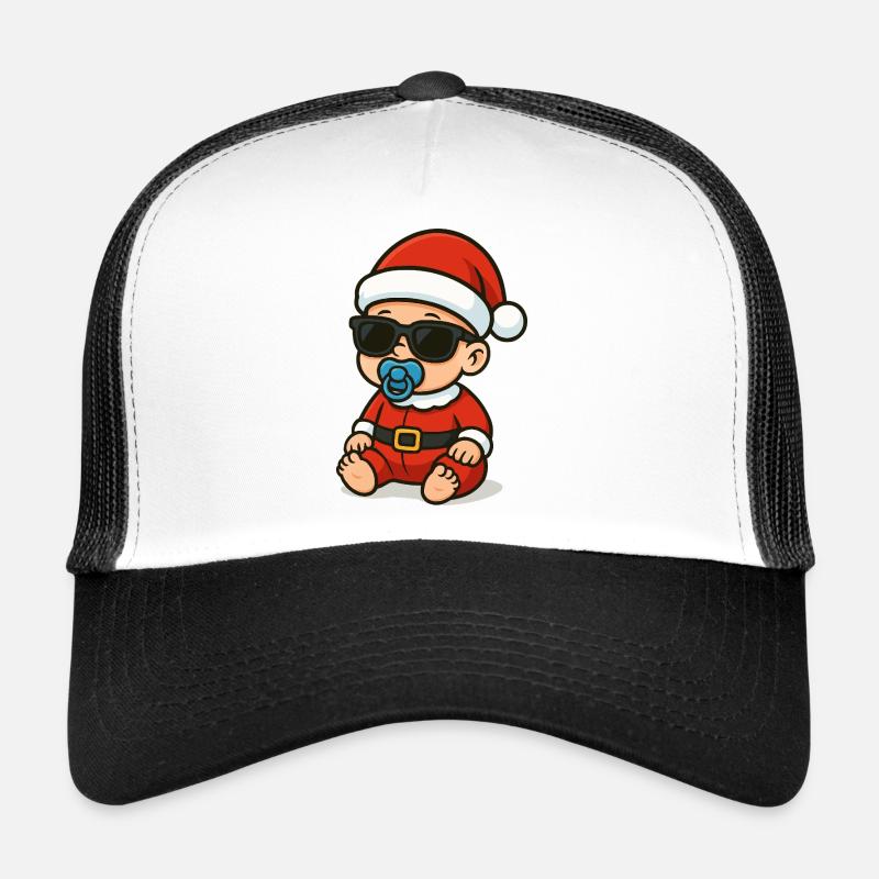 Bébé Père Noël avec lunettes de soleil Casquette trucker 