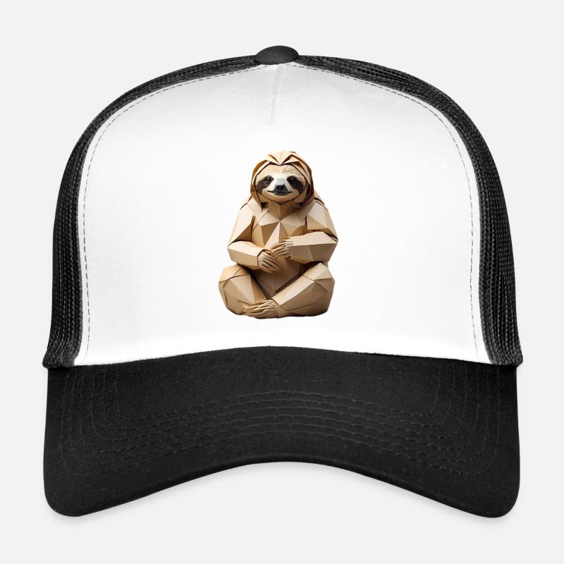 Polygon-Sloth Kuschel-Design Trucker Cap