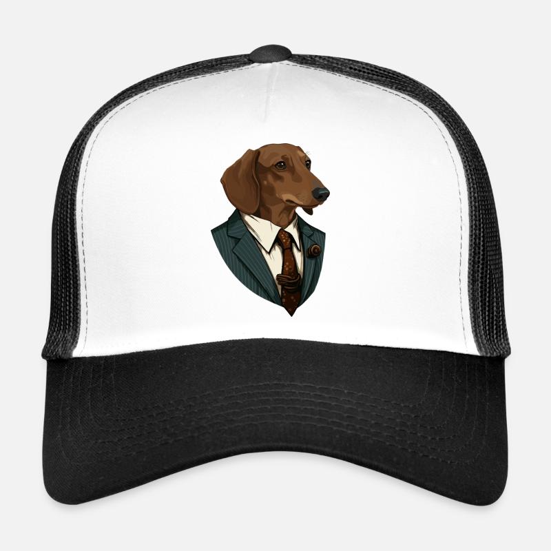 Dachshund in suit Trucker Cap