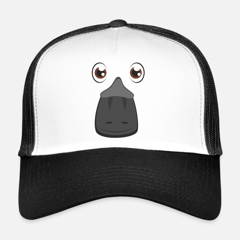 Niedliches Cartoon-Schnabeltier Gesicht Monotreme Australier Trucker Cap