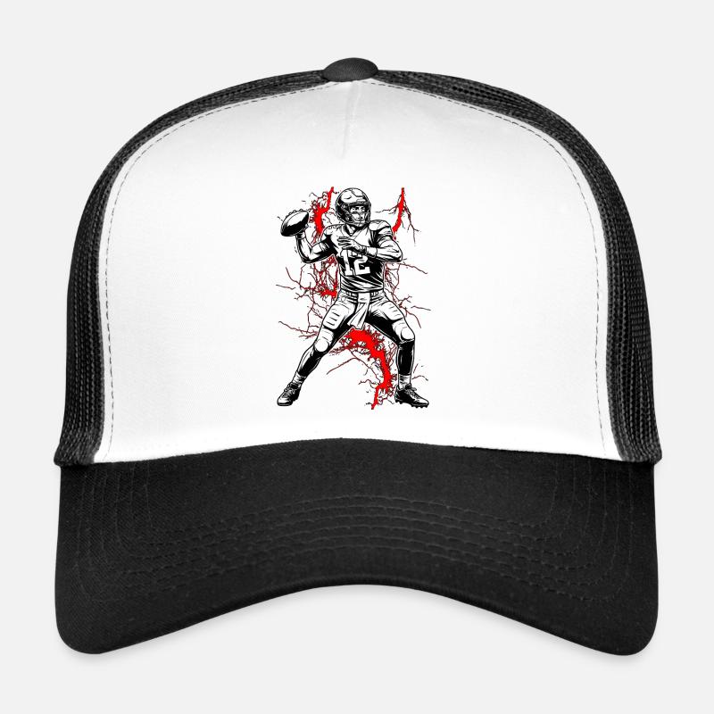 Quarterback in a lightning storm Trucker Cap