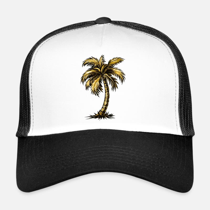 Plage de Palm Tree Casquette trucker 