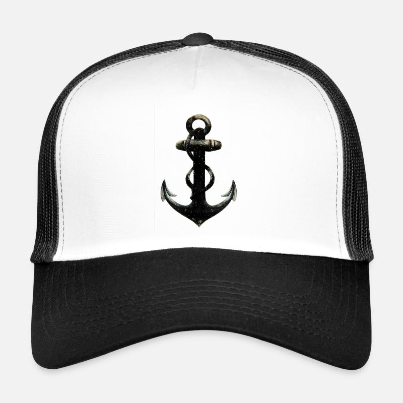 Ancrage de nuit avec silhouette nautique à corde Casquette trucker 