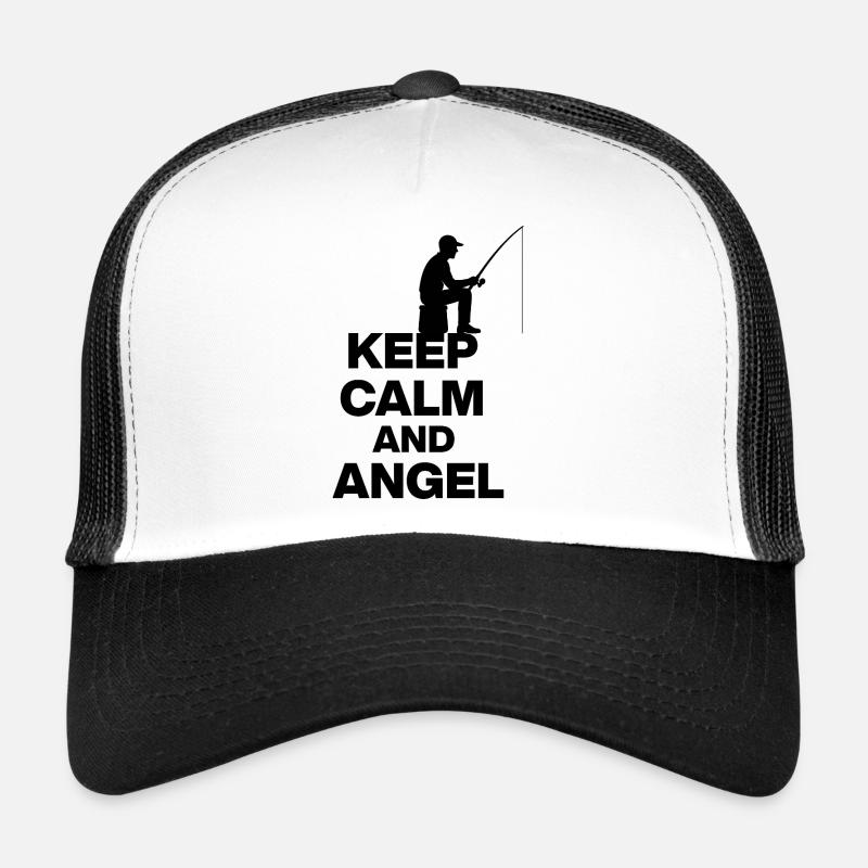 RESTEZ CALMES ET EN POSITION D’ANGLE ! ANGLER REST noir Casquette trucker 
