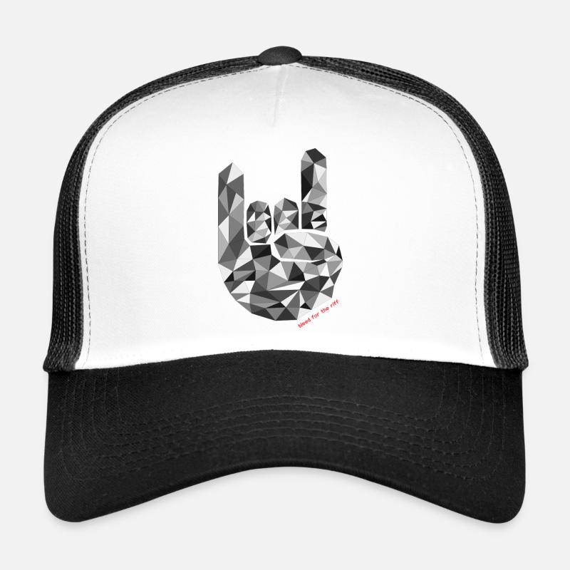 Bleed For The Riff en noir et noir Casquette trucker 