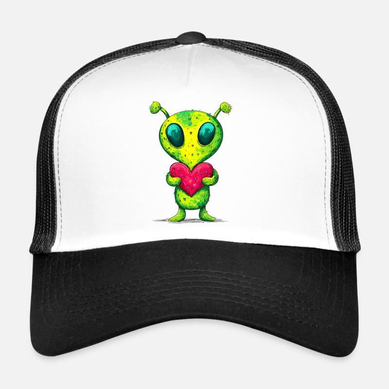 Alien mit Herz Trucker Cap
