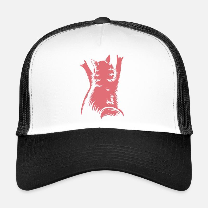 Rock Katze Rückenansicht – Devil Horns Trucker Cap