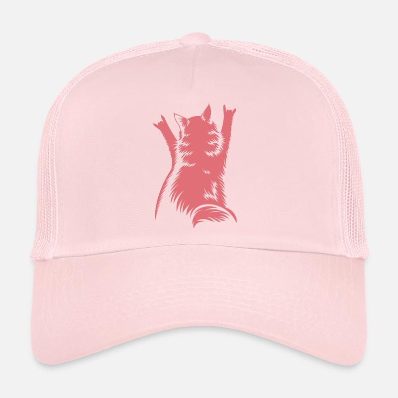 Rock Katze Rückenansicht – Devil Horns Trucker Cap