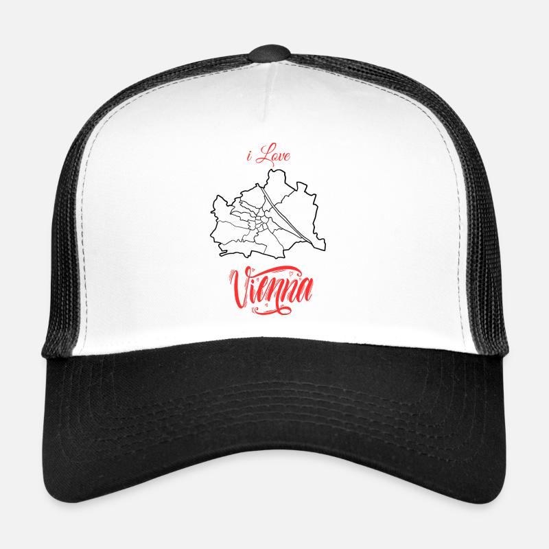 J’aime Vienne - Casquette trucker  - blanc/noir