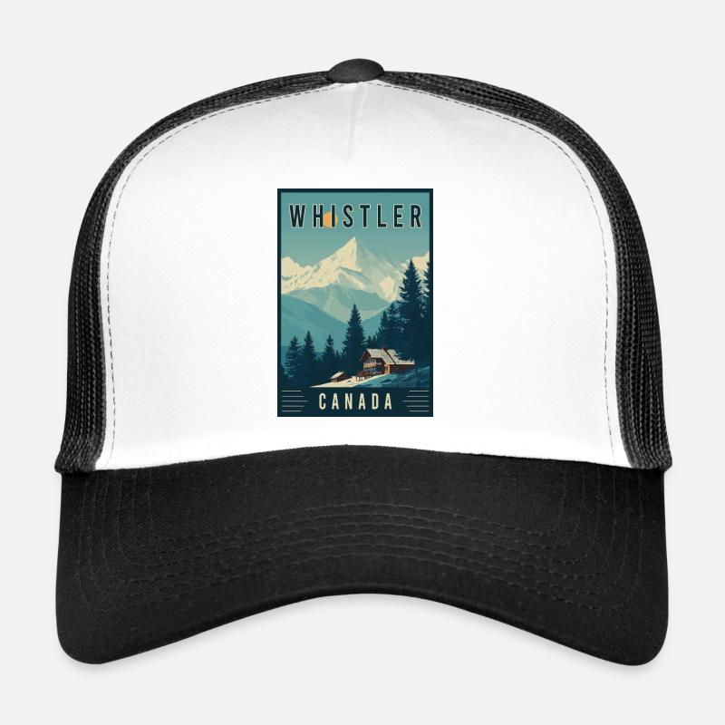 Explore Winter Wonderland Whistler in Canada - Trucker Cap - white/black