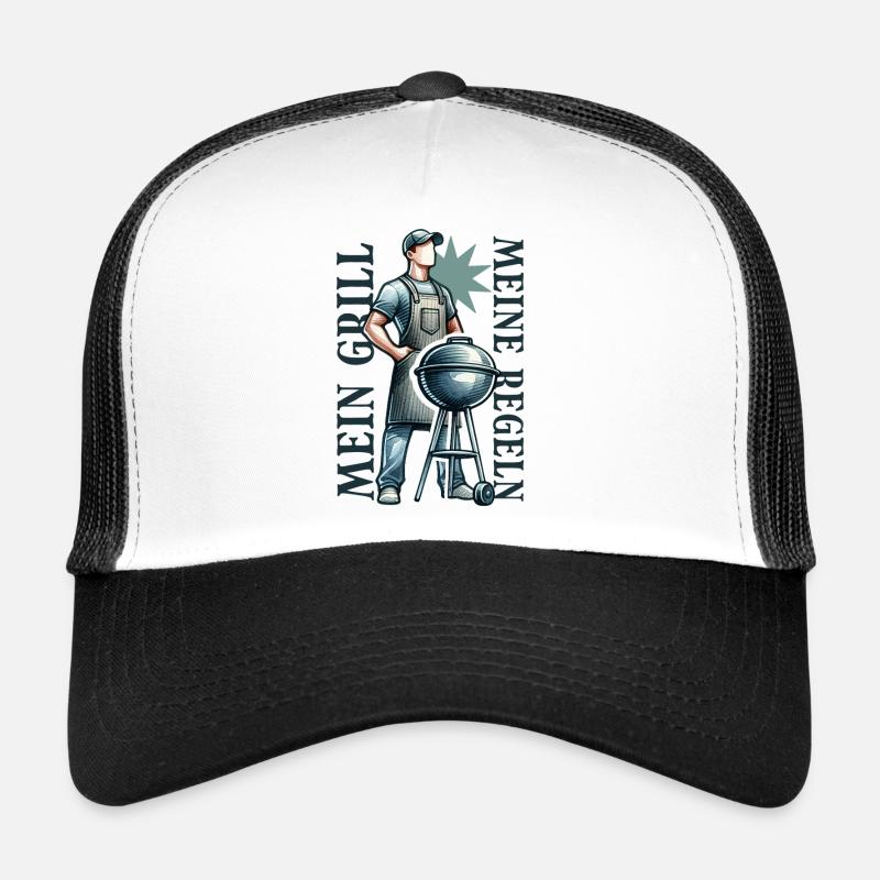 Mon Père Grill Barbecue Mon Règles Casquette trucker 