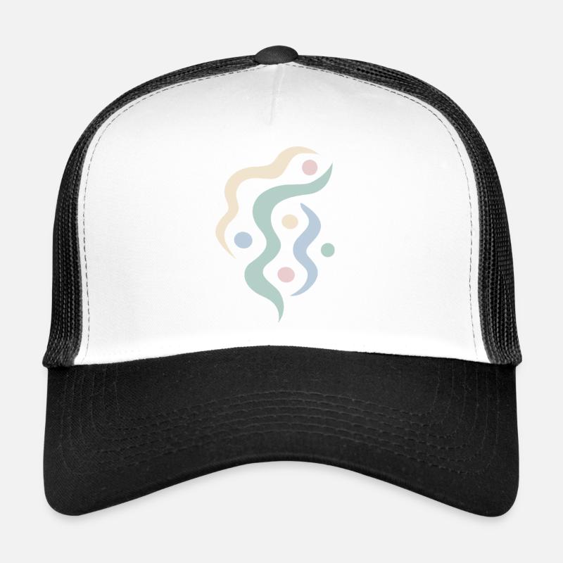Yoga design_12 - Trucker Cap - white/black
