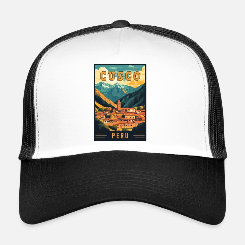 Découvrez Cusco vibrant au Pérou - Art de voyage Casquette trucker 
