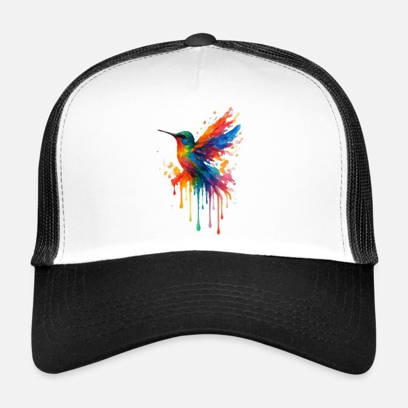 Colibri Pop Art Aquarelle Casquette trucker 