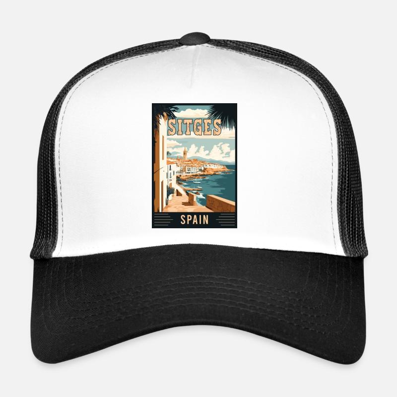 Erleben Sie den lebendigen Charme von Sitges in Spanien Trucker Cap