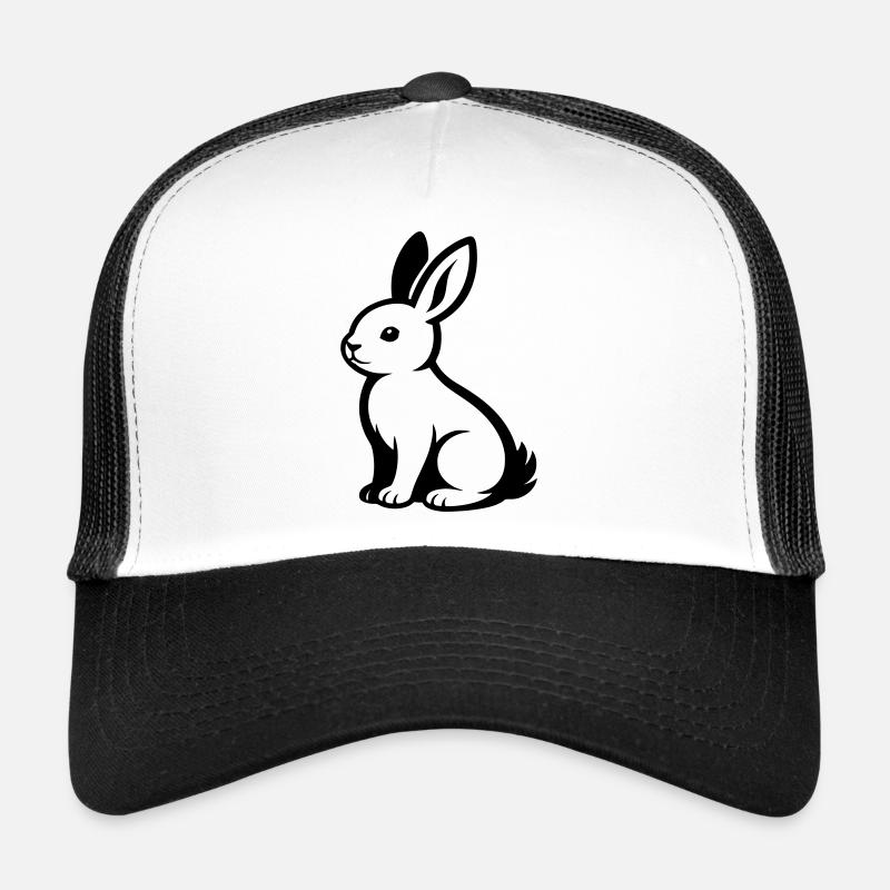 Lièvre - Casquette trucker  - blanc/noir