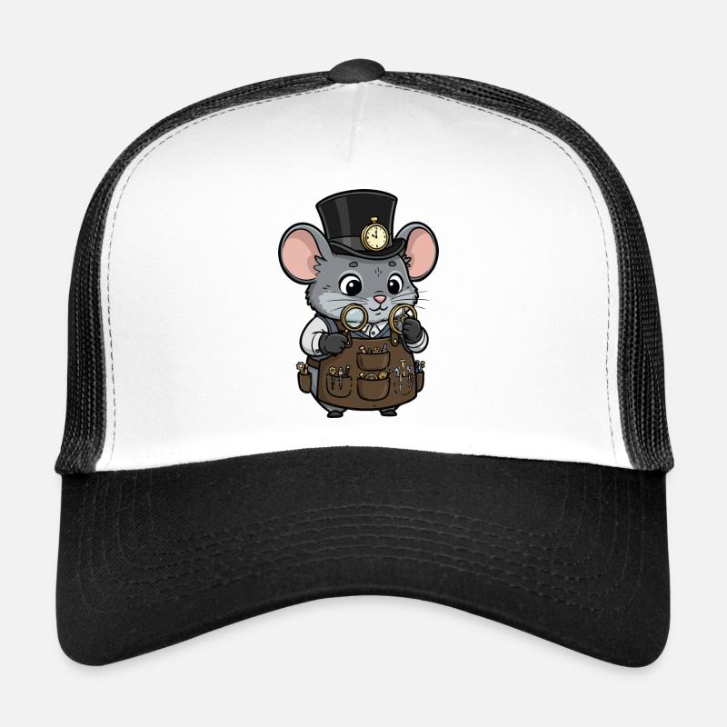 Souris Horlogère Steampunk Montre Haut-de-Forme Casquette trucker 