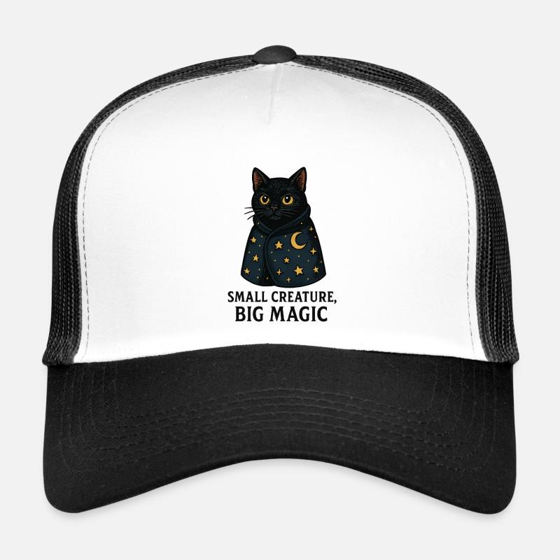 Moonlit Night Cat Star Cape Trucker Cap