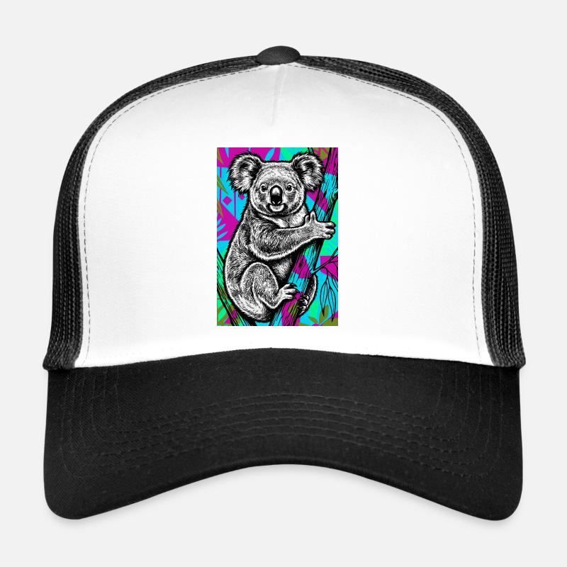 Koala - Casquette trucker  - blanc/noir