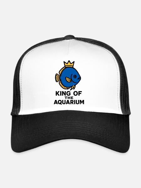 The King of the Aquarium Crowned Discus Fish - Trucker Cap - white/black - Front