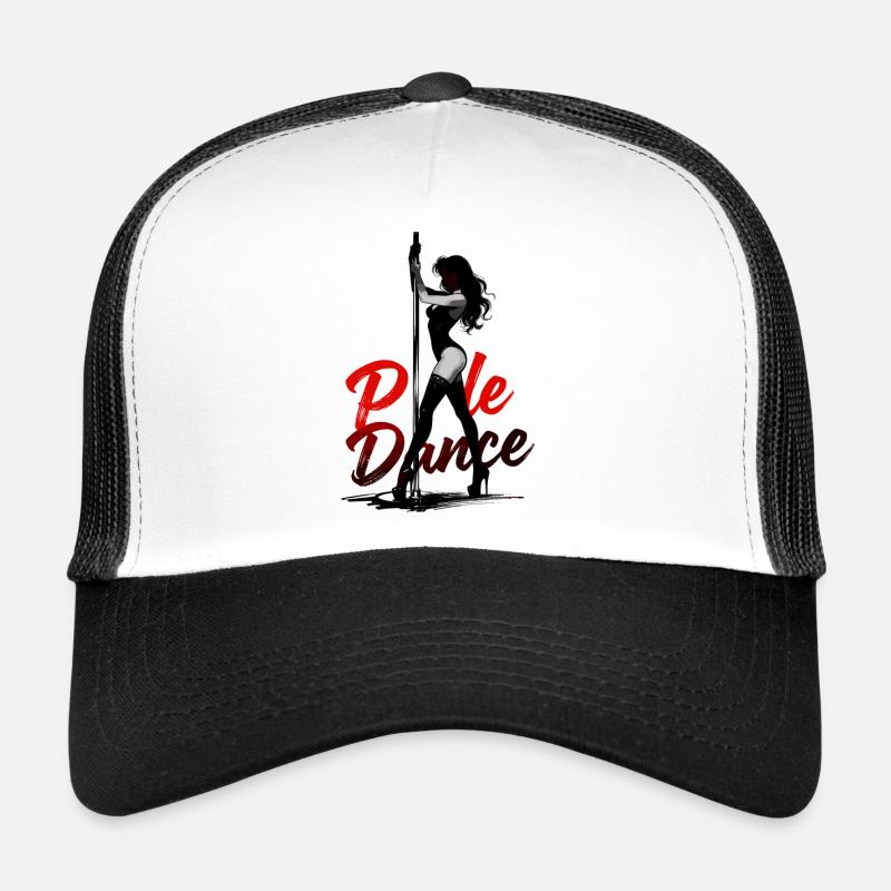 Pole Dance Silhouette – Elegant Pin-Up Art Trucker Cap