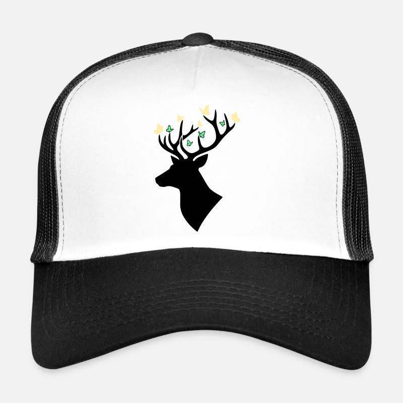 Papillon tête de cerf Multicolore Casquette trucker 