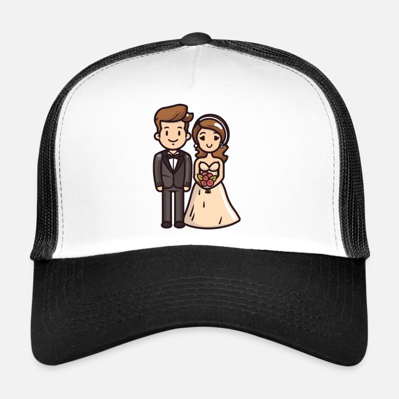 Couple marié marié Casquette trucker 