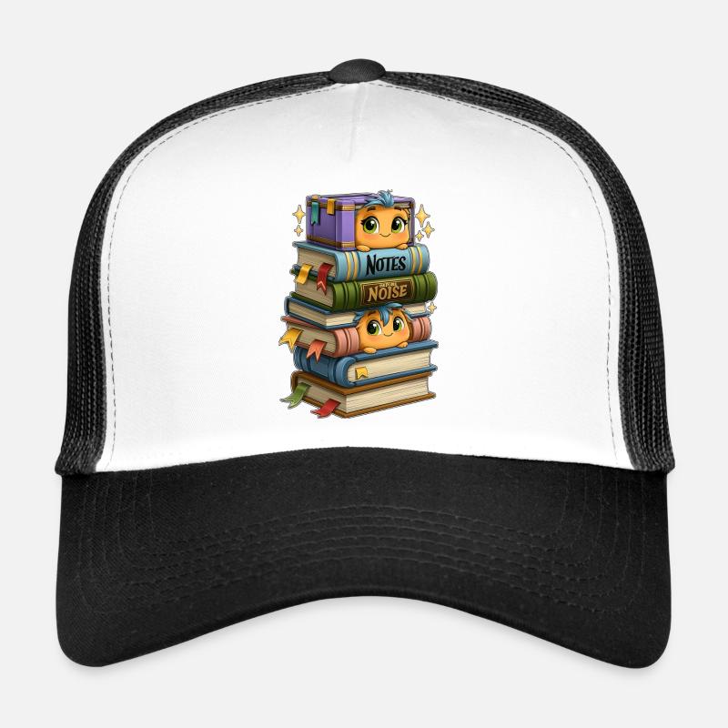 Book Stack with Birds Trucker Cap