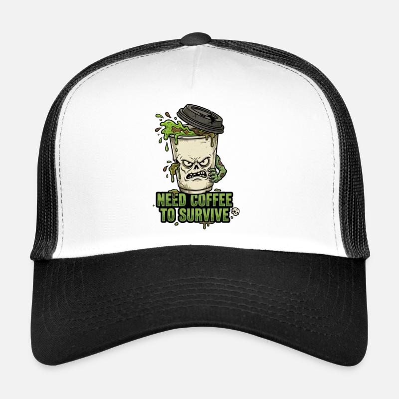 Café Zombie Need Coffee Casquette trucker 