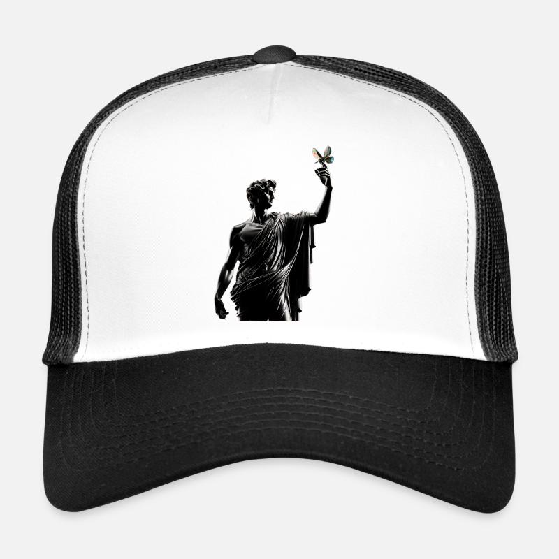 Davidic pose with butterfly - Trucker Cap - white/black