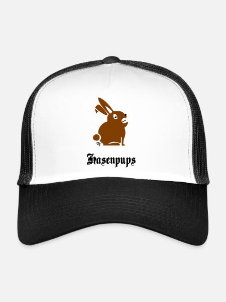 Hasenpups - Casquette trucker  - blanc/noir - Devant