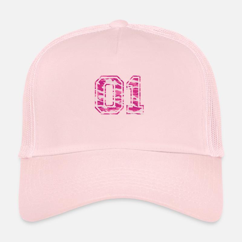 01 Rose Camouflage Casquette trucker 