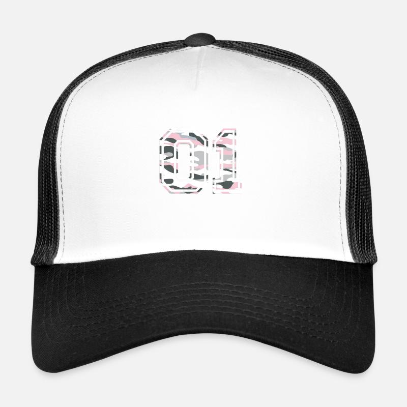 01 Camouflage Rose-Gris Casquette trucker 