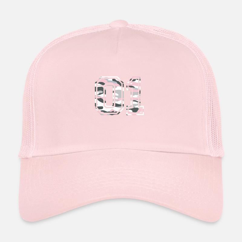 01 Camouflage Pink-Grey Trucker Cap