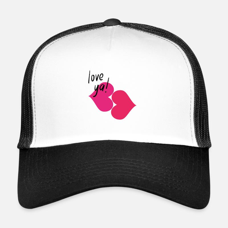 Ich liebe dich, bisou bisou - Trucker Cap - Weiß/Schwarz