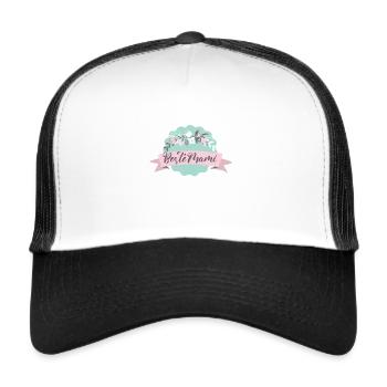 Beste Mami! Blumen Design - Trucker Cap - Weiß/Schwarz - Vorne