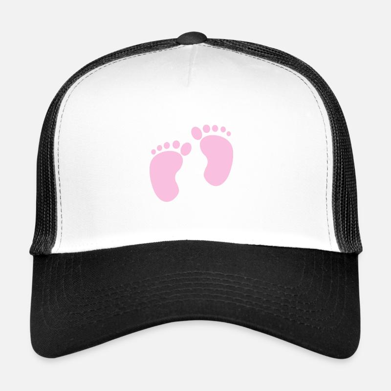 Fußabdrücke - Trucker Cap - Weiß/Schwarz